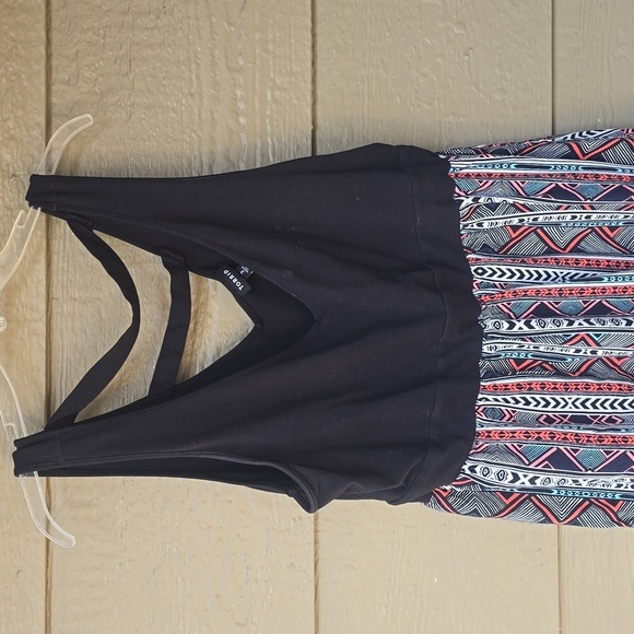 Torrid Aztec Print Ladder Back V-neck Stretch knit to challis Mini Dress 2x - Picture 5 of 14